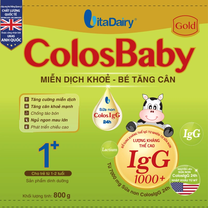 Sữa bột ColosBaby Gold 1+ (sữa non) hương vani 800g (1 - 2 tuổi) 4