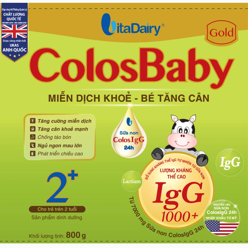Sữa bột ColosBaby Gold 2+ (sữa non) hương vani 800g (từ 2 tuổi) 4