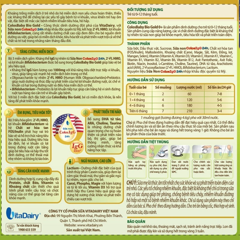 Sữa bột ColosBaby Bio Gold 0+ (sữa non) hương vani 800g (0 - 12 tháng) 5