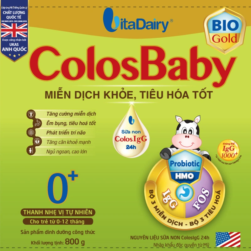 Sữa bột ColosBaby Bio Gold 0+ (sữa non) hương vani 800g (0 - 12 tháng) 4