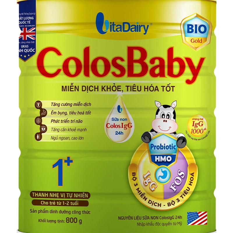 Sữa bột ColosBaby Bio Gold 1+ (sữa non) hương vani 800g (1 - 2 tuổi) 4