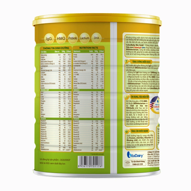 Sữa bột ColosBaby Bio Gold 2+ (sữa non) hương vani 800g (từ 2 tuổi) 3