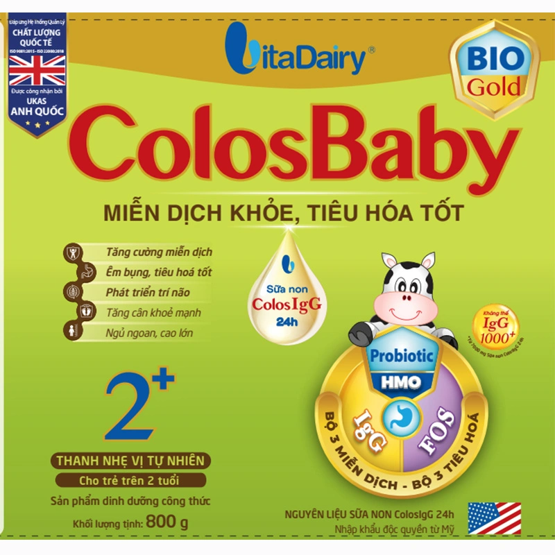 Sữa bột ColosBaby Bio Gold 2+ (sữa non) hương vani 800g (từ 2 tuổi) 4