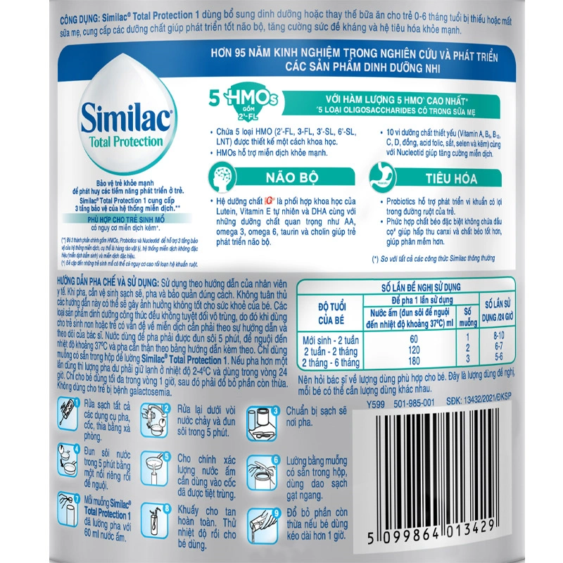 Sữa bột Similac Total Protection số 1 400g (0 - 6 tháng) 4