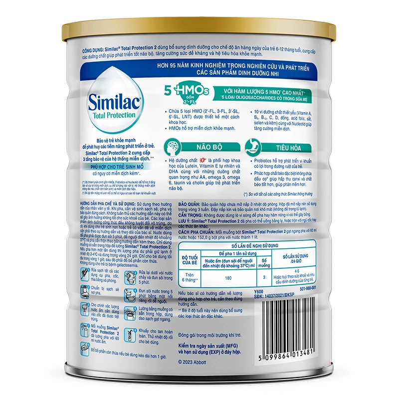 Sữa bột Similac Total Protection số 2 900g (6 - 12 tháng) 2