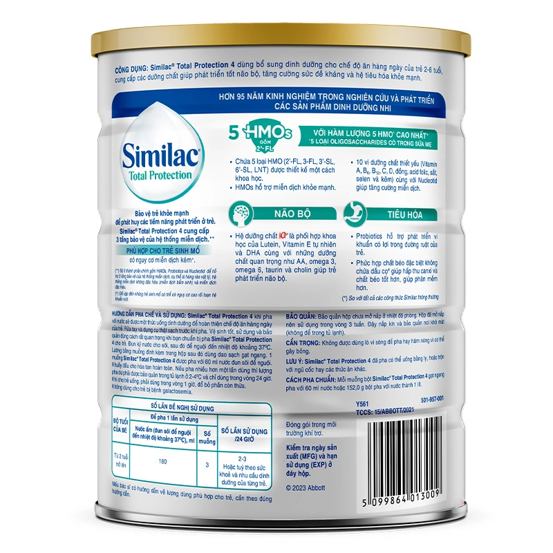 Sữa bột Similac Total Protection số 4 900g (2 - 6 tuổi) 2