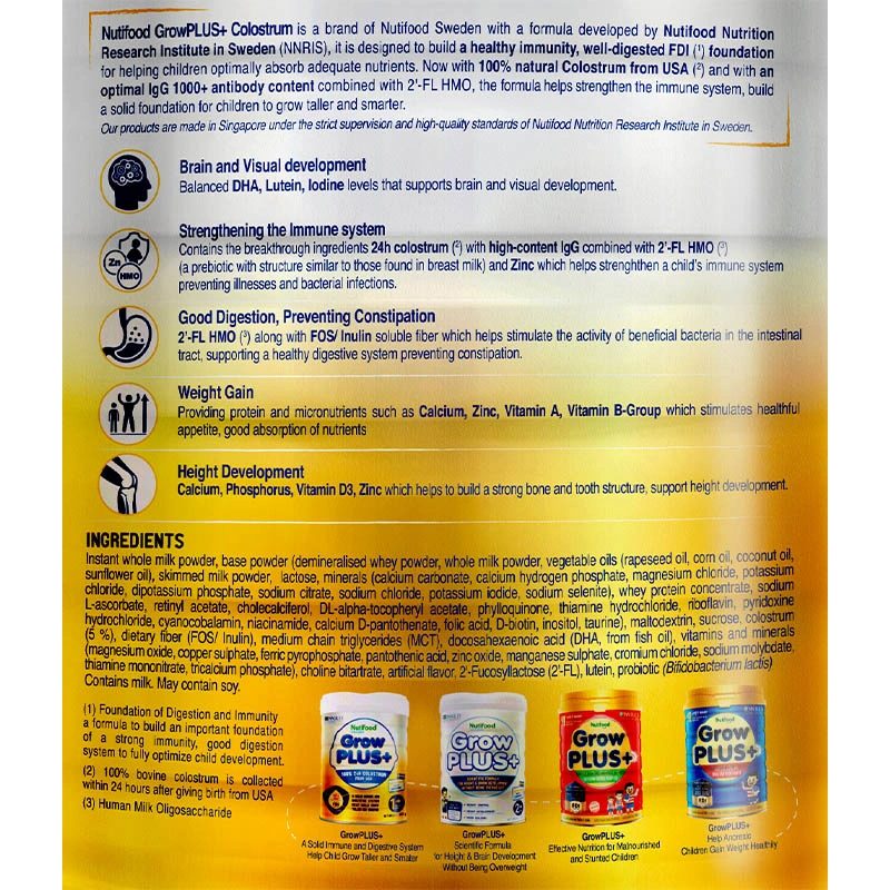 Sữa bột Nutifood GrowPLUS+ vàng 1+ (sữa non) hương vani 800g (từ 1 tuổi) 5