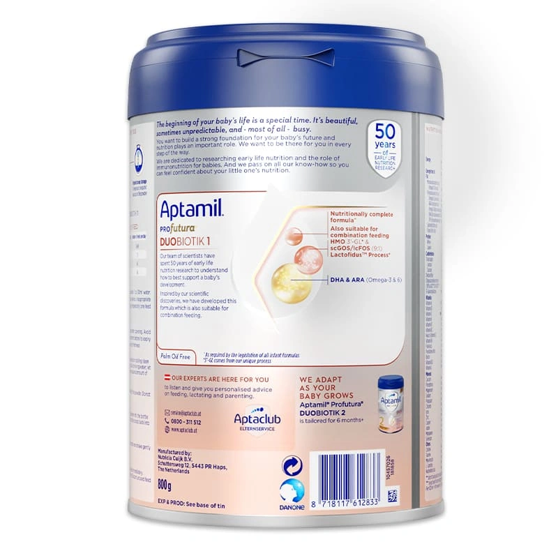Sữa bột Aptamil Profutura Duobiotik số 1 800g (0 - 6 tháng) - Giao bao bì ngẫu nhiên 2