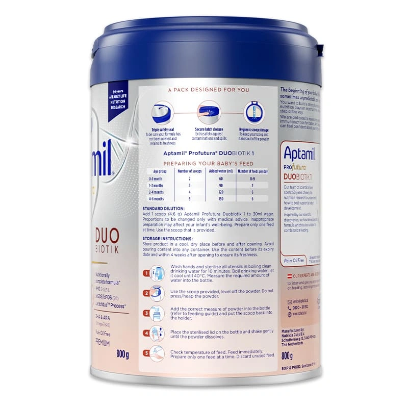 Sữa bột Aptamil Profutura Duobiotik số 1 800g (0 - 6 tháng) - Giao bao bì ngẫu nhiên 3