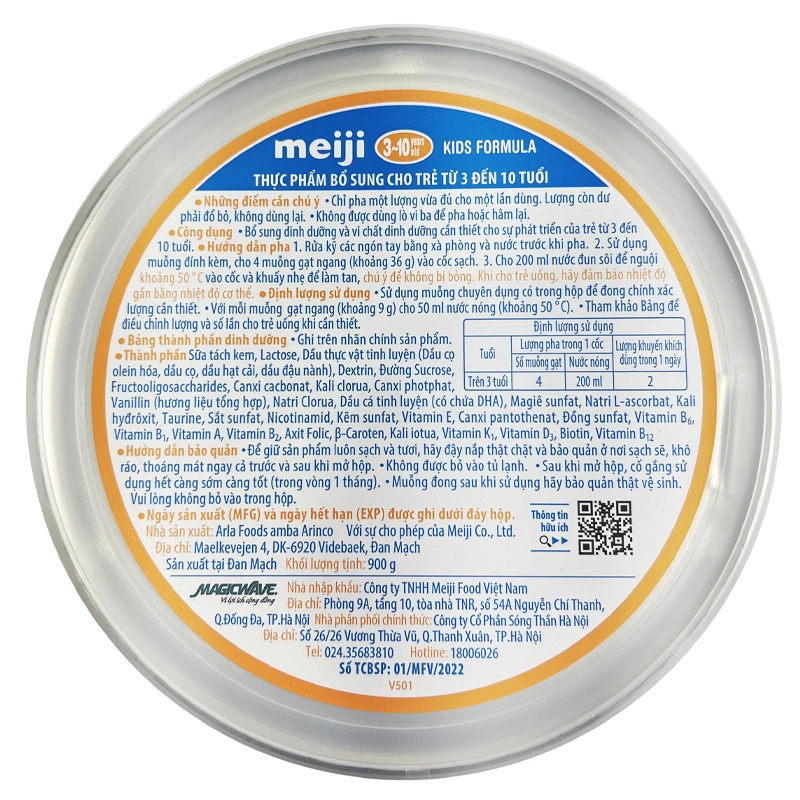 Sữa bột Meiji Kids Formula 900g (3 - 10 tuổi) 4
