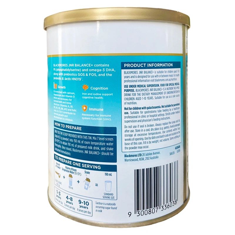 Sữa bột Blackmores JNR Balance+ hương vani 400g (1 - 10 tuổi) 3
