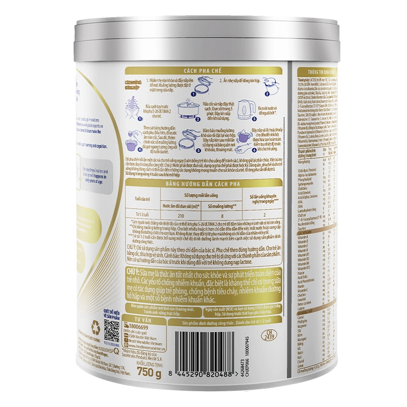 Sữa bột Nestlé S-26 Ultima số 2 750g (1 - 2 tuổi) 4