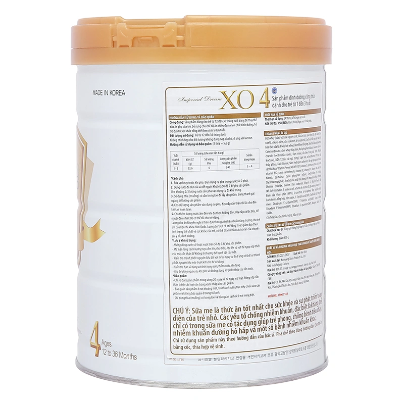 Sữa bột XO4 Imperial Dream 800g (1 - 3 tuổi) 3