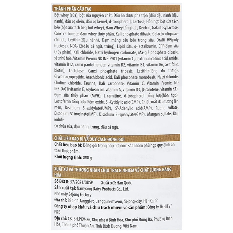 Sữa bột XO4 Imperial Dream 800g (1 - 3 tuổi) 6