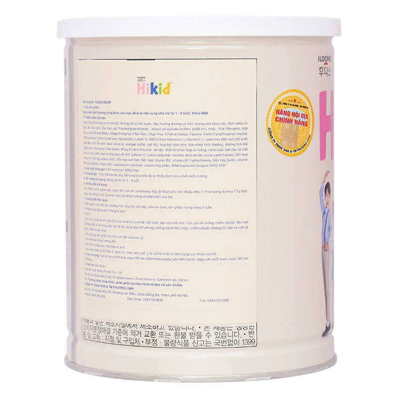Sữa bột Hikid hương vani (sữa non) 600g (1 - 9 tuổi) 5