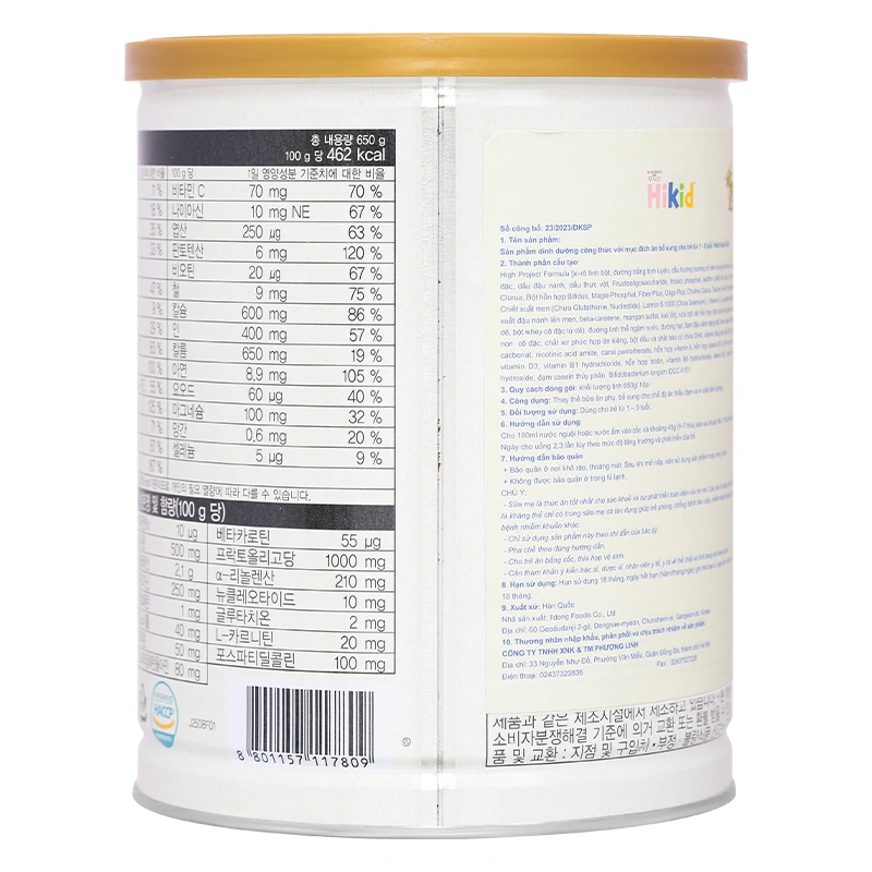 Sữa dê Hikid (sữa non) 650g (1 - 9 tuổi) 5