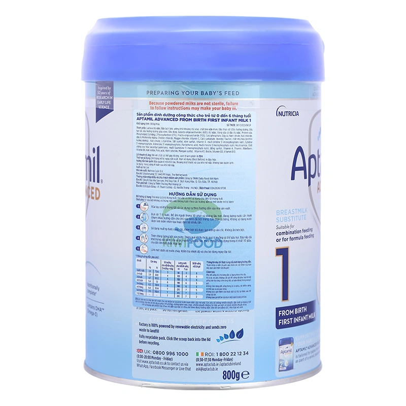 Combo 2 sữa bột Aptamil Anh Advanced số 1 800g (0 - 6 tháng) 11