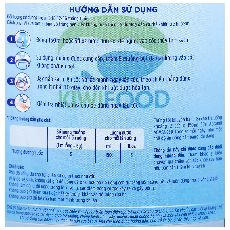 Sữa bột Aptamil Anh Advanced số 3 800g (1 - 3 tuổi) 7