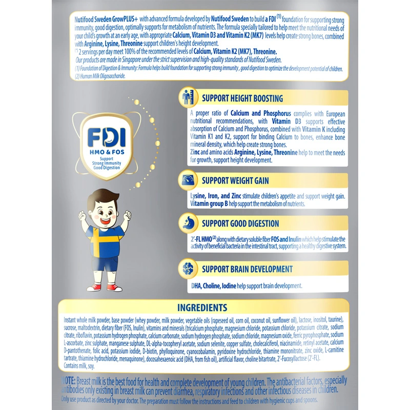 Sữa bột Nutifood GrowPLUS+ bạc 1+ hương vani 800g (1 - 2 tuổi) 4