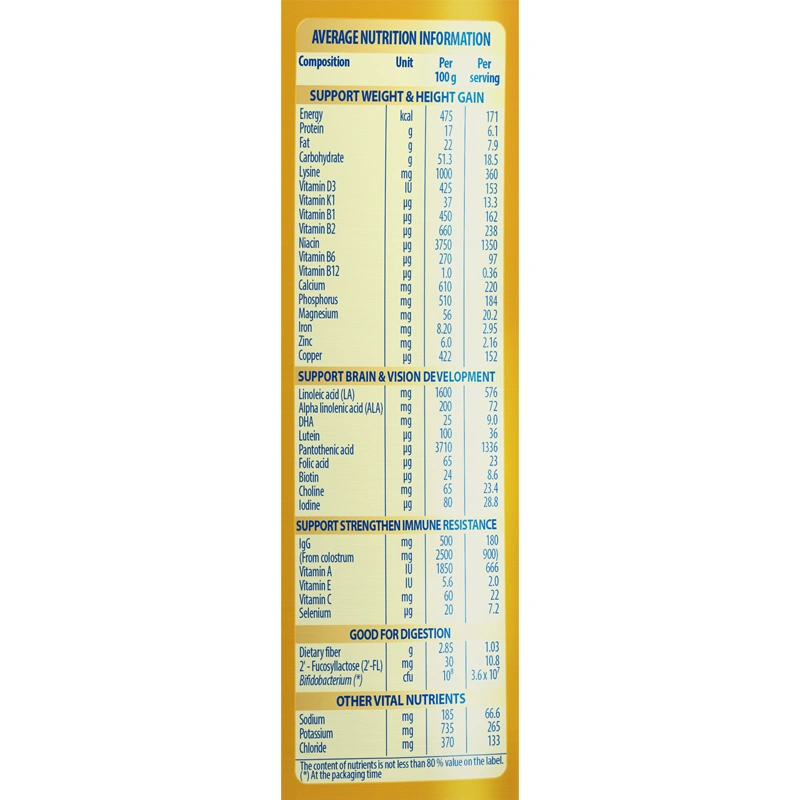 Sữa bột Nutifood GrowPLUS+ Colos Immunel 2+ hương vani 800g (từ 2 tuổi) 5