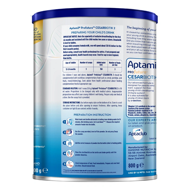 Sữa bột Aptamil Profutura Cesarbiotik số 2 800g (1 - 2 tuổi) - Giao bao bì ngẫu nhiên 3
