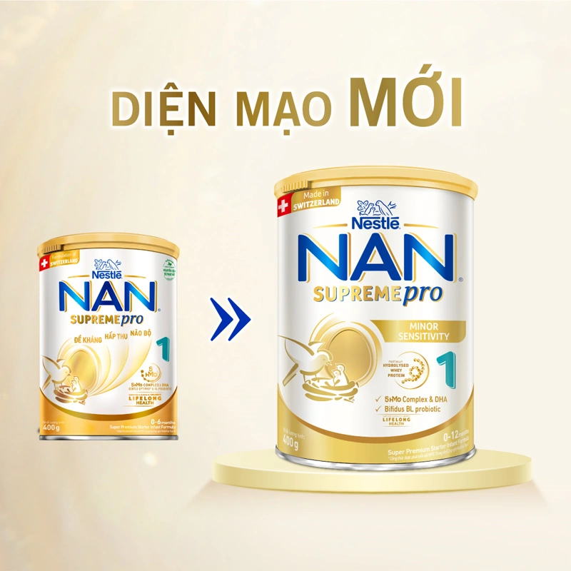 Sữa bột NAN Supremepro số 1 400g (0 - 12 tháng) hỗ trợ trẻ có cơ địa mẫn cảm 2