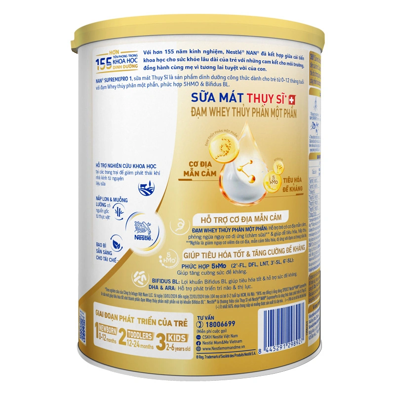 Sữa bột NAN Supremepro số 1 400g (0 - 12 tháng) hỗ trợ trẻ có cơ địa mẫn cảm 13