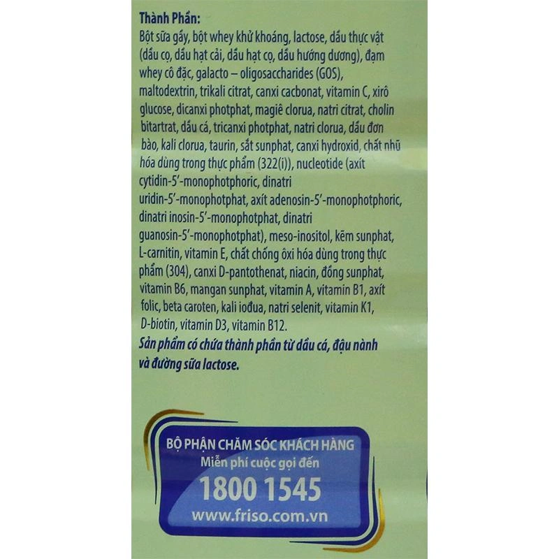 Combo 2 hộp sữa bột Frisolac Gold số 2 hương vani 850g (6 - 12 tháng) 5