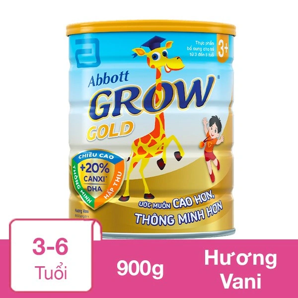 Sữa bột Abbott Grow Gold 3+ hương vani 900g (3 - 6 tuổi) 1