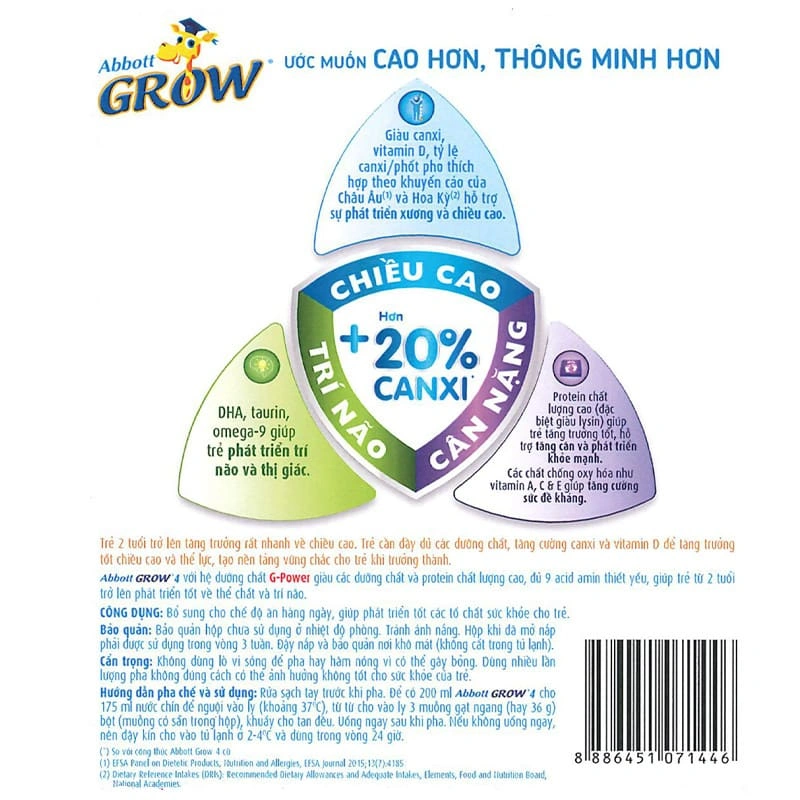 Sữa bột Abbott Grow số 4 hương vani 900g (từ 2 tuổi) 2