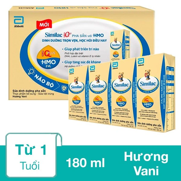 Lốc 4 hộp sữa pha sẵn Similac hương vani 180 ml (từ 1 tuổi) 3