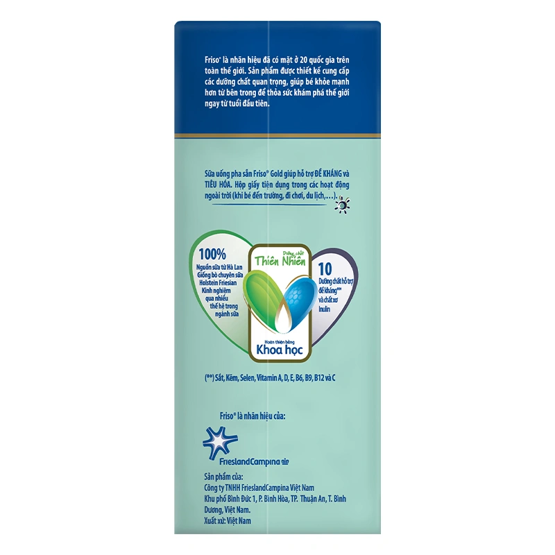 Thùng 48 hộp sữa pha sẵn Friso Gold hương vani 180 ml (từ 1 tuổi) 7