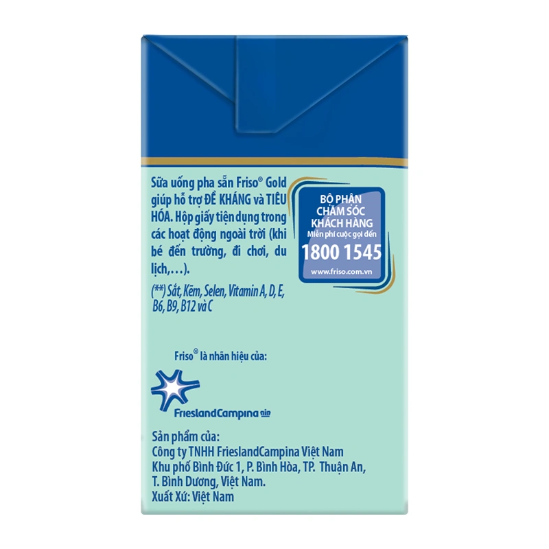 Thùng 48 hộp sữa pha sẵn Friso Gold hương vani 110 ml (từ 1 tuổi) 15