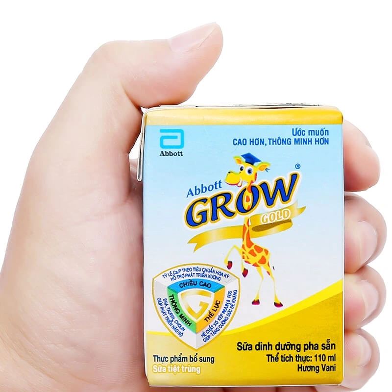 Lốc 4 hộp sữa pha sẵn Abbott Grow Gold hương vani 110 ml (từ 1 tuổi) 11