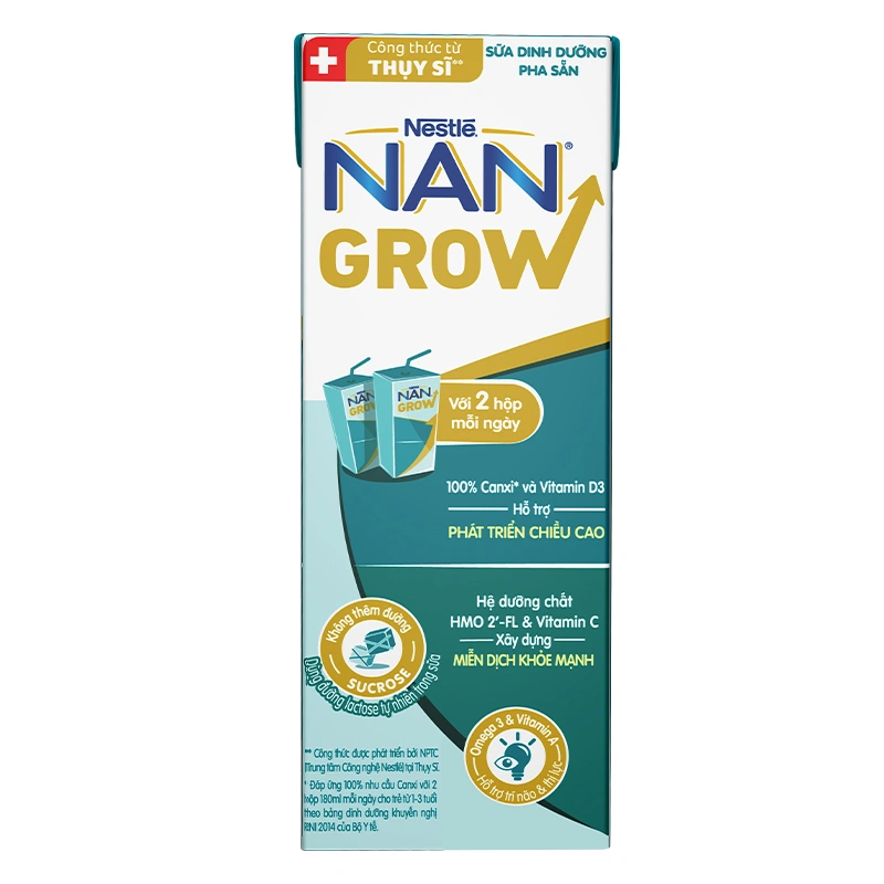Thùng 24 hộp sữa pha sẵn Nestlé NAN Grow 180 ml (từ 1 tuổi) 21
