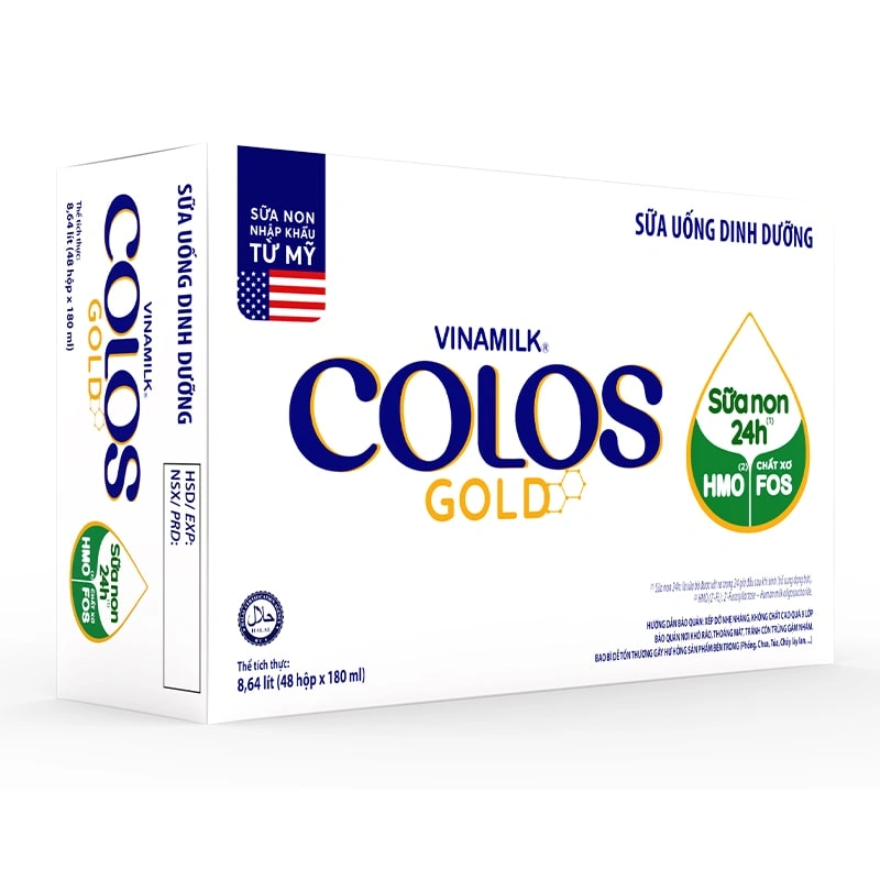 Thùng 48 hộp sữa non pha sẵn Vinamilk ColosGold 180 ml (từ 1 tuổi) 1