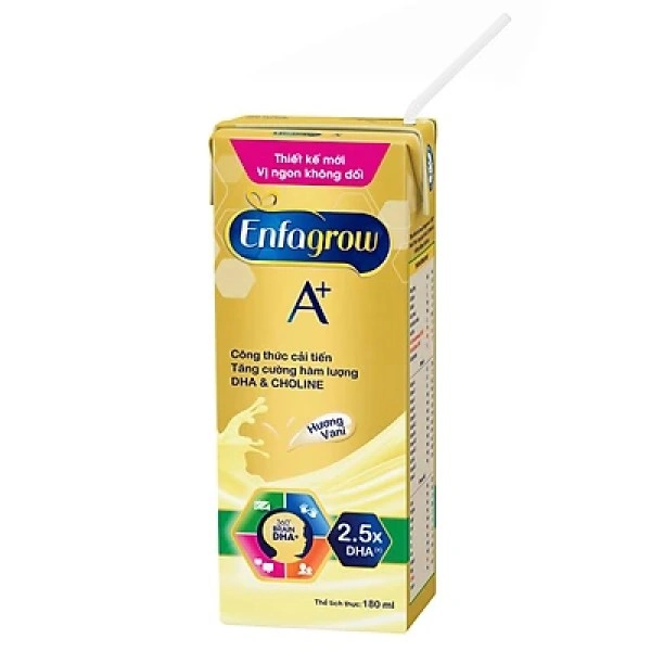 Sữa bột pha sẵn Enfagrow A+ 360 Brain DHA+ hương vanila hộp 180ml 1