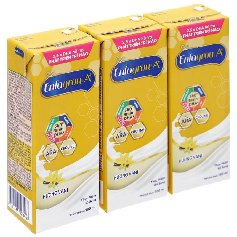 Thùng 24 hộp sữa pha sẵn Enfagrow A+ 360° Brain DHA+ hương vani 180 ml (từ 2 tuổi) 4