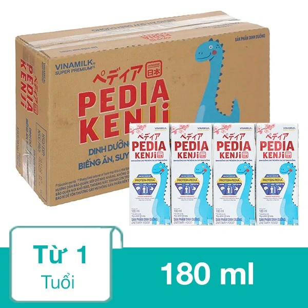 Thùng 48 hộp sữa pha sẵn Vinamilk Pedia Kenji 180 ml cho trẻ biếng ăn, suy dinh dưỡng (từ 1 tuổi) 1