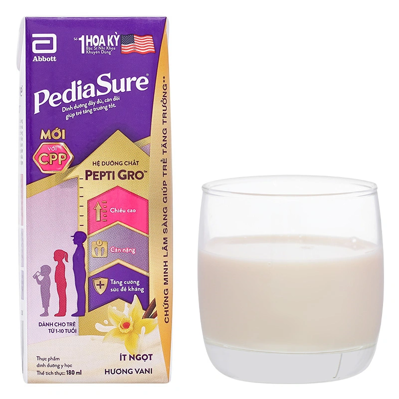 Lốc 4 hộp sữa pha sẵn Abbott PediaSure hương vani 180 ml (1 - 10 tuổi) 26