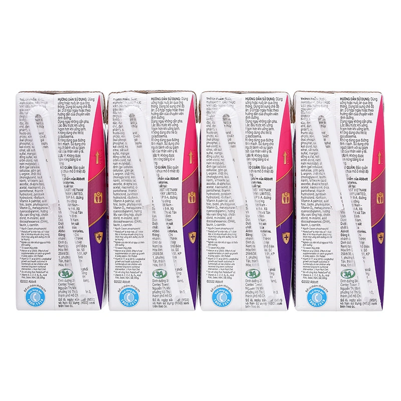 Lốc 4 hộp sữa pha sẵn Abbott PediaSure hương vani 180 ml (1 - 10 tuổi) 20