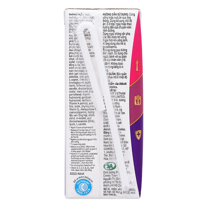 Lốc 4 hộp sữa pha sẵn Abbott PediaSure hương vani 180 ml (1 - 10 tuổi) 23