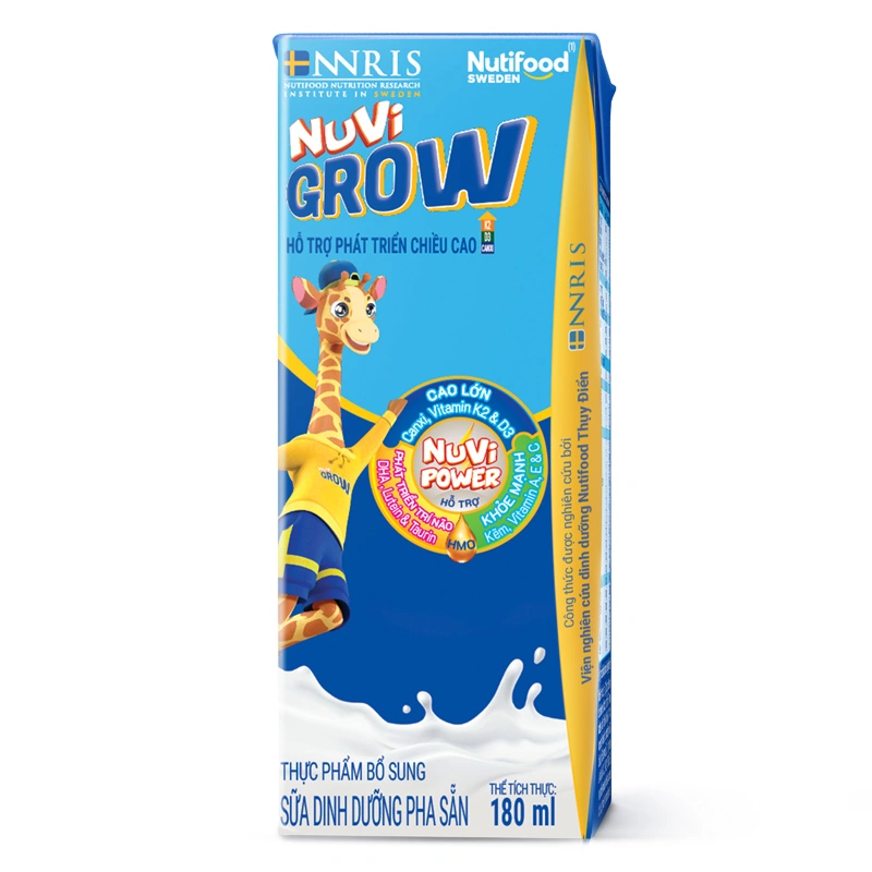 Lốc 4 hộp sữa pha sẵn Nutifood NuVi Grow 180 ml (từ 2 tuổi) 3