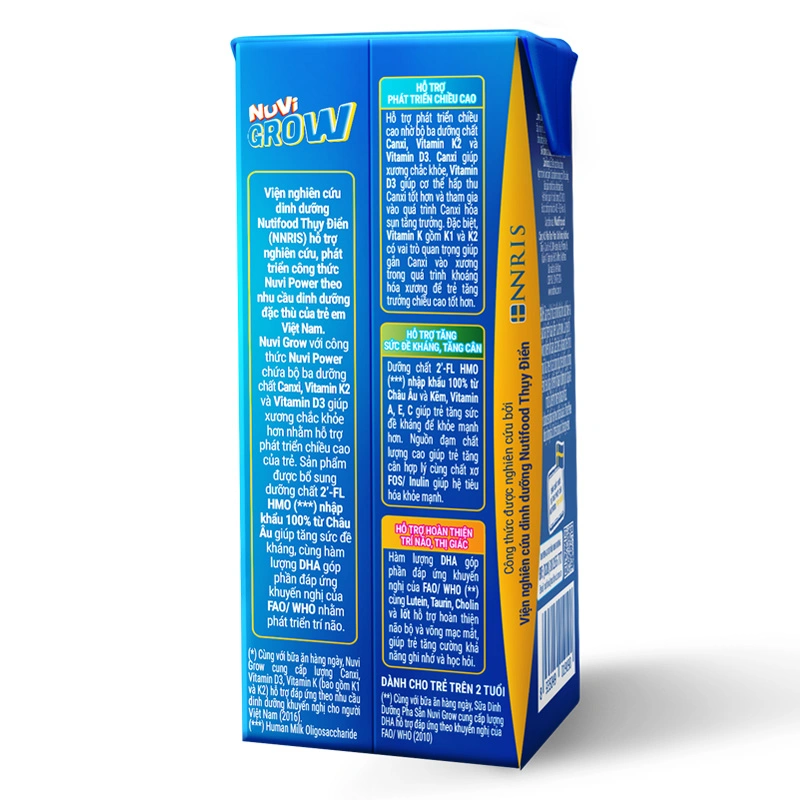 Lốc 4 hộp sữa pha sẵn Nutifood NuVi Grow 180 ml (từ 2 tuổi) 13