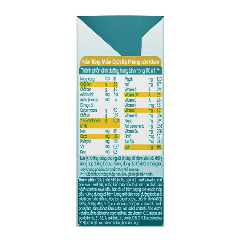 Lốc 4 hộp sữa pha sẵn Nestlé NAN Grow 110 ml (từ 1 tuổi) 14