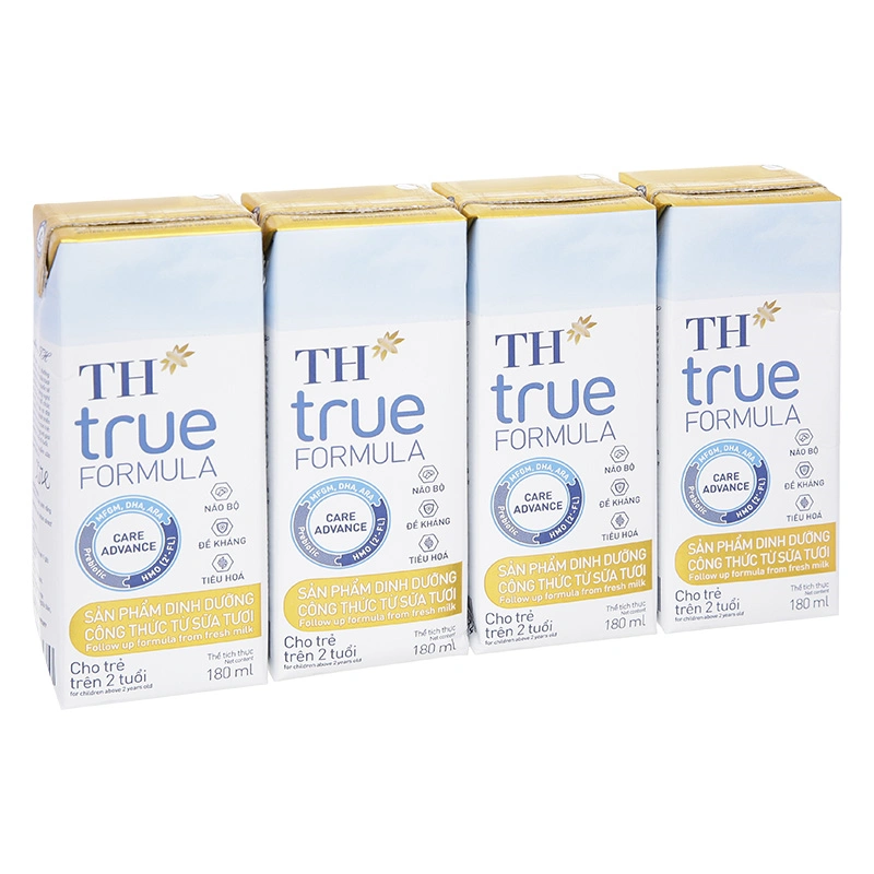 Lốc 4 hộp sữa pha sẵn TH true Formula 180 ml (từ 2 tuổi) 15