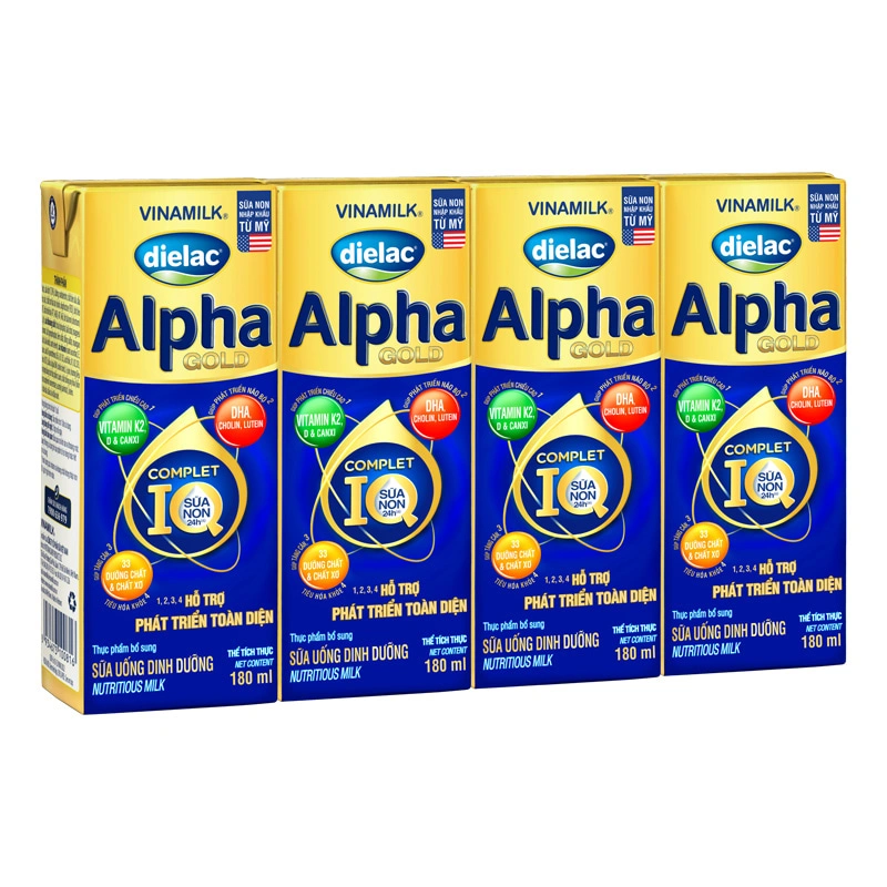 Lốc 4 hộp sữa non pha sẵn Dielac Alpha Gold 180 ml (từ 1 tuổi) 10