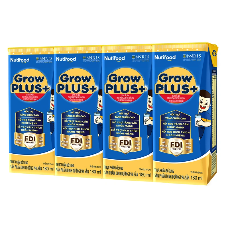 Thùng 48 hộp sữa pha sẵn Nutifood GrowPLUS+ xanh hương vani 180 ml cho trẻ biếng ăn (từ 2 tuổi) 5