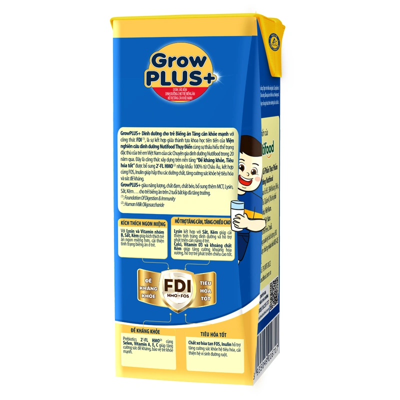 Thùng 48 hộp sữa pha sẵn Nutifood GrowPLUS+ xanh hương vani 180 ml cho trẻ biếng ăn (từ 2 tuổi) 9