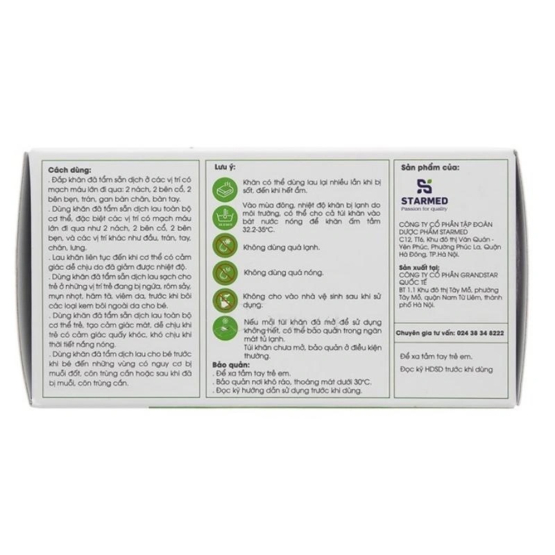 Khăn hạ sốt Dr.Papie cho bé từ 0 tháng (hộp 5 cái) 5